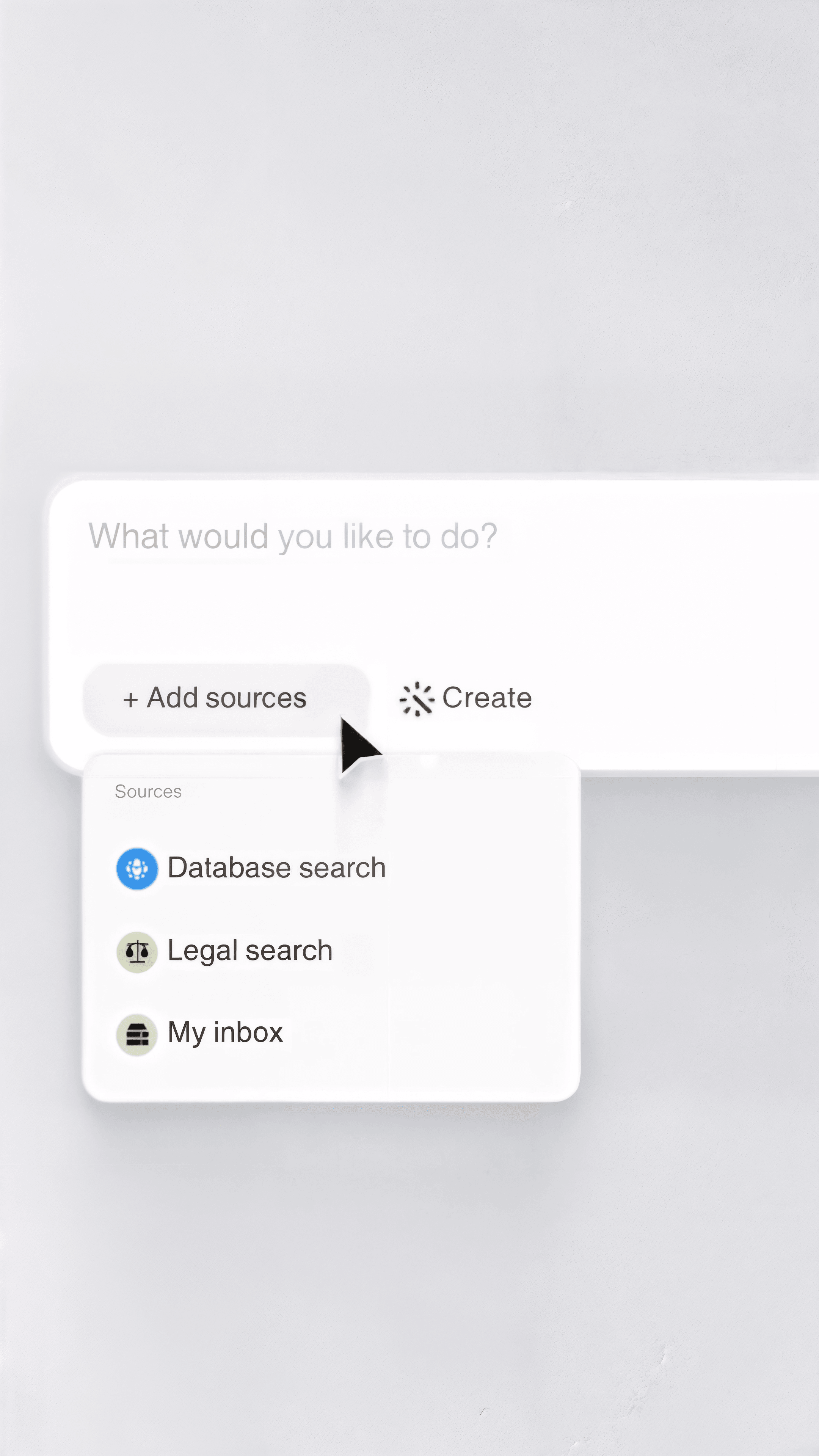 Evince workspace showing sources and search interface